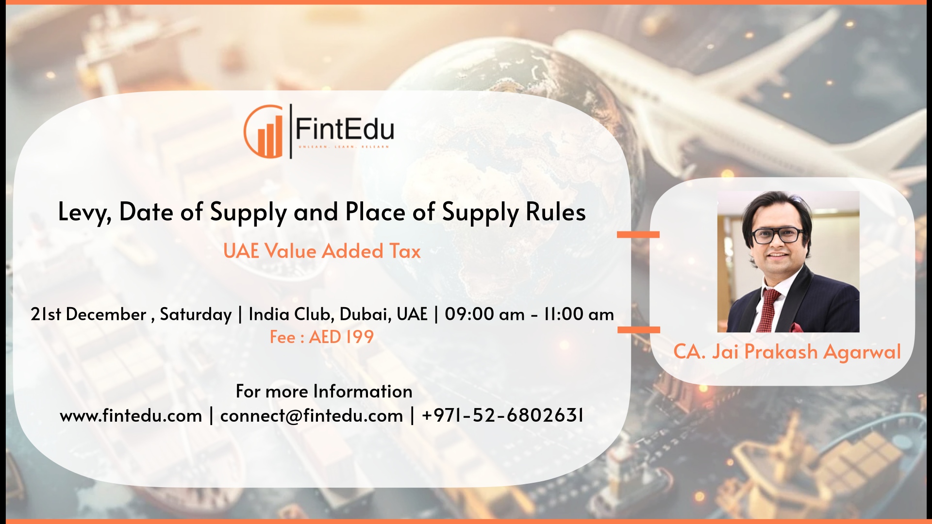 fintedu_Levy, Date of Supply and Place of Supply Rules uae vat 