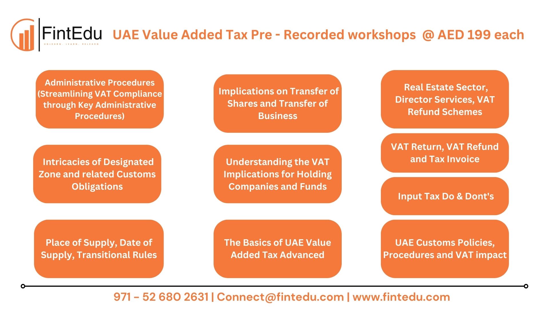UAE Value Added Tax workshops
