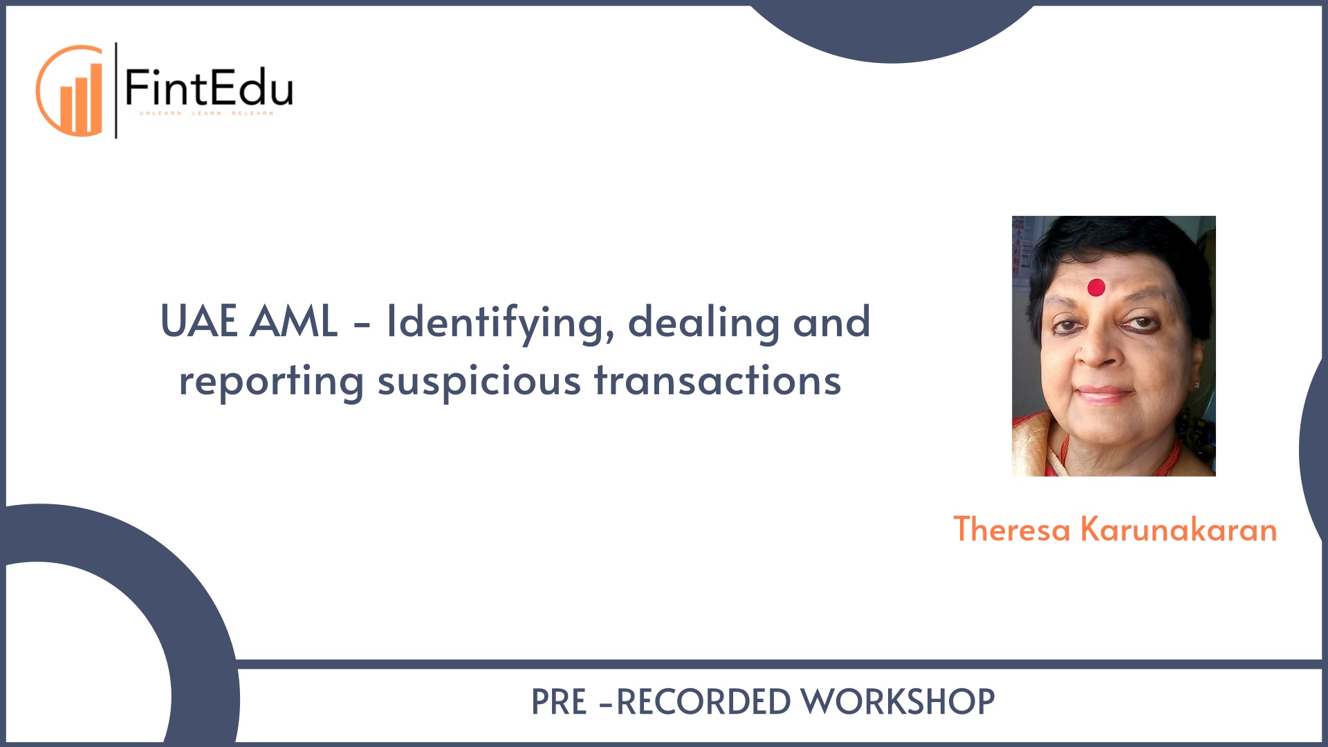 UAE AML - Identifying, dealing and reporting suspicious transactions 