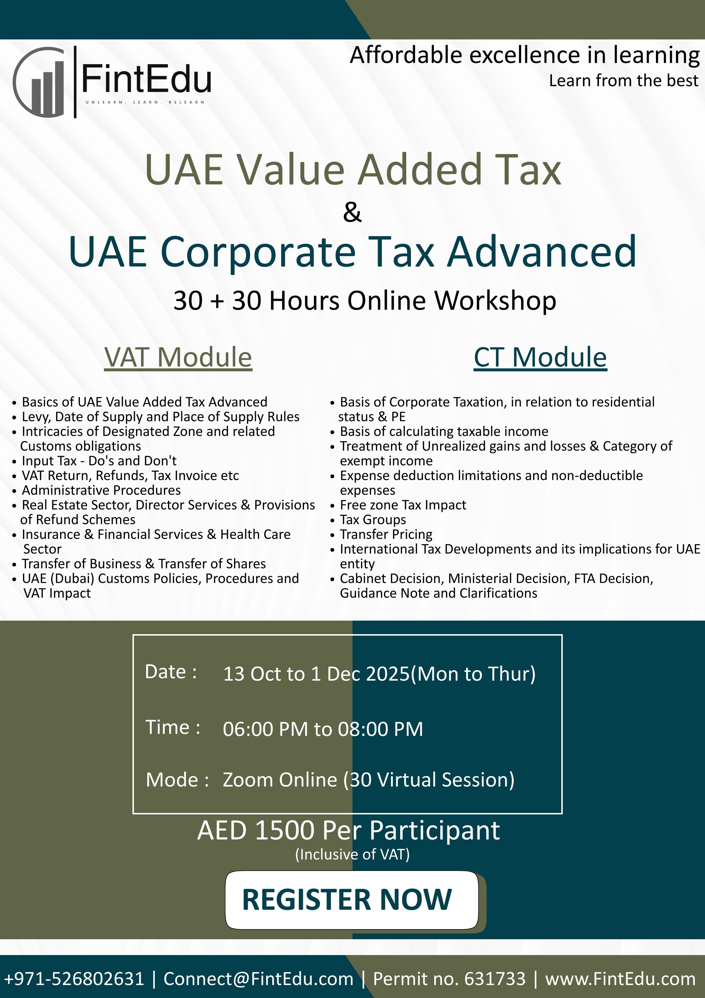 CT and VAT